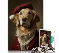 1000 Pieces Jigsaw Puzzles for Adults And Teens Christmas Golden Retriever Puzzles for Teenagers,is Ideal As Gifts for The Whole Family for Age 14 26x38cm