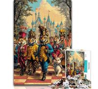 1000 Pieces Jigsaw Puzzles for Adults And Teens Circus Animals Jigsaw,Stress Reliever Staycation Kill Time Wishlist with Santa Claus (size 38x26cm)