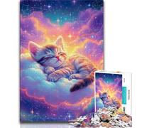 1000 Pieces Jigsaw Puzzles for Adults And Teens Cloud Cat Baby,Artistic Wall Decor & Birthday Gift Idea for Friends,Home Office (38x26cm)