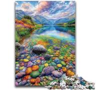 1000 Pieces Jigsaw Puzzles for Adults And Teens Colored Pebbles Puzzles for Teenagers,Staycation Kill Time with Matching Poster And Trivia Sheet (26x38cm)