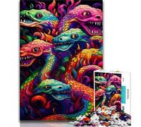 1000 Pieces Jigsaw Puzzles for Adults And Teens Colorful Art Snake 1000 Pieces for Adults,Birthday Present, Gifts, Wall Art for Ages 14+ (size 38x26cm)