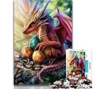1000 Pieces Jigsaw Puzzles for Adults And Teens Colorful Flying Dragon,Challenging Game And Family Play with Fully Interlocking Randomly Shaped Pieces 38x26cm