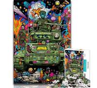1000 Pieces Jigsaw Puzzles for Adults And Teens Colorful Tanks,Brain Intelligence Challenge Addictive Toys Birthday Present,Gifts,Wall Art 38x26cm