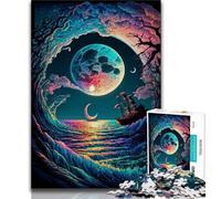 1000 Pieces Jigsaw Puzzles for Adults And Teens Colorful Waves Teenager Puzzles,Stress Reliever Staycation Kill Time Parent-child Interaction (size 75x50cm)