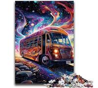 1000 Pieces Jigsaw Puzzles for Adults And Teens Colour Art Bus 1000 Piece Jigsaw,for Educational Game Challenge Toy Deal As Gifts for The Whole Family (38x26cm)