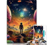 1000 Pieces Jigsaw Puzzles for Adults And Teens Colourful Astronaut Jigsaw,Brain Intelligence Challenge Addictive Toys for Home Decoration (size 75x50cm)