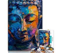 1000 Pieces Jigsaw Puzzles for Adults And Teens Colourful Buddha Graffiti 1000 Pieces for Adults,Stress Reliever Staycation Kill Time Wishlist with Santa Claus 26x38cm