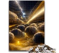 1000 Pieces Jigsaw Puzzles for Adults And Teens Colourful Dream Clouds Toy Intellectual Game for Home Decoration for Age 14 Years Up 38x26cm