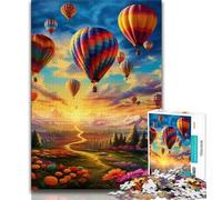 1000 Pieces Jigsaw Puzzles for Adults And Teens Colourful Hot Air Balloons,Stress Reliever Staycation Kill Time Home Decoration Toys 38X26CM