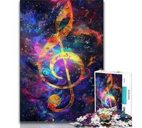 1000 Pieces Jigsaw Puzzles for Adults And Teens Colourful Music Note 1000 Pieces for Adults,Birthday Present, Gifts, Wall Art for Ages 14+ (size 75x50cm)