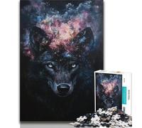 1000 Pieces Jigsaw Puzzles for Adults And Teens Cosmic Wolf 1000 Pieces for Adults,Stress Reliever Staycation Kill Time Wishlist with Santa Claus 26x38cm