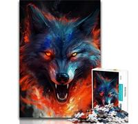 1000 Pieces Jigsaw Puzzles for Adults And Teens Cosmic Wolf Adult Jigsaw,Challenging Difficult Deal As Gifts for The Whole Family (size 75x50cm)