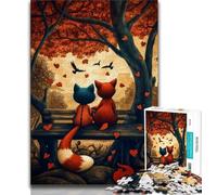 1000 Pieces Jigsaw Puzzles for Adults And Teens Couple Foxes Puzzles for Teenagers,is Ideal As Gifts for The Whole Family for Age 14 26x38cm