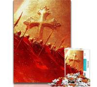 1000 Pieces Jigsaw Puzzles for Adults And Teens Crusade Army Knight,Learning Educational Toys Family Games Educational Game for Birthday,Chrismas (38x26cm)