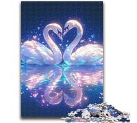 1000 Pieces Jigsaw Puzzles for Adults And Teens Crystal Swan Couple Adult Puzzles,Educational Toys & Games for Adults And Teenagers (50x75cm)