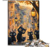 1000 Pieces Jigsaw Puzzles for Adults And Teens Cute Black Cat, for Age 14 Years And over Home Decor As A Gift for The Whole Family And Friends (Size 50x75cm)