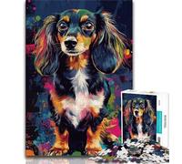 1000 Pieces Jigsaw Puzzles for Adults And Teens Dachshund Dog Puzzles for Adults,learning Educational for Is Ideal As A Gift for The Whole Family (size 38x26cm)