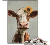 1000 Pieces Jigsaw Puzzles for Adults And Teens Dairy Cow, Fun Activity for Home, Rainy Days Toys, Birthday Gifts 50x75cm