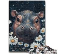 1000 Pieces Jigsaw Puzzles for Adults And Teens Daisy And Hippo Puzzles,Educational Games Home Decoration Suitable for Desktop Decoration (26x38cm)