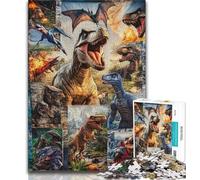 1000 Pieces Jigsaw Puzzles for Adults And Teens Dinosaur Collage Adult Jigsaw,Learning Educational Toys Family Games Gifts for Friends And Family 75x50cm