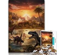 1000 Pieces Jigsaw Puzzles for Adults And Teens Dinosaur World Puzzles for Teenagers,with Matching Poster And Trivia Sheet for And Age 14 Years Up 38x26cm