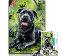 1000 Pieces Jigsaw Puzzles for Adults And Teens Dog Oil Painting Teenager Puzzles,Fun Games Wall Decoration Unique Birthday And Xmas Gifts (size 38x26cm)
