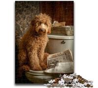 1000 Pieces Jigsaw Puzzles for Adults And Teens Dog on The Toilet Educational Stress Relief Toy Secret Santa Gifts for Age 14 50x75cm