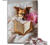 1000 Pieces Jigsaw Puzzles for Adults And Teens Dog Reading,Learning Educational Toys Family Games Suitable for Desktop Decoration 38X26CM