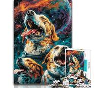 1000 Pieces Jigsaw Puzzles for Adults And Teens Dogs in Space,Brain Intelligence Challenge Addictive Toys Birthday Present,Gifts,Wall Art 38x26cm