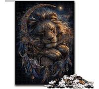 1000 Pieces Jigsaw Puzzles for Adults And Teens Dream Catching Net Lion, Brain Teaser For Wall Decoration Unique Birthday And Xmas Gifts for for Age 14 (Size 26x38cm)