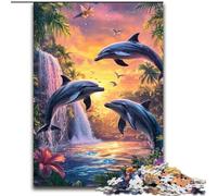 1000 Pieces Jigsaw Puzzles for Adults And Teens Dream Dolphin, Brain Teaser For Wall Decoration Unique Birthday And Xmas Gifts for for Age 14 (Size 50x75cm)