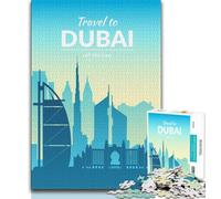 1000 Pieces Jigsaw Puzzles for Adults And Teens Dubai UAE,Stress Reliever Staycation Kill Time with Matching Poster And Trivia Sheet (38x26cm)