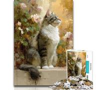 1000 Pieces Jigsaw Puzzles for Adults And Teens Fantasy Art Cat Adult Puzzles,Challenging Game Toys Wall Decoration Unique Birthday And Xmas Gifts 50x75cm
