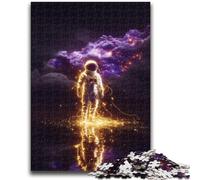 1000 Pieces Jigsaw Puzzles for Adults And Teens Fantasy Astronaut 1000 Pieces for Adults,Stress Reliever Staycation Kill Time Wishlist with Santa Claus (26x38cm)