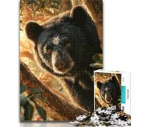 1000 Pieces Jigsaw Puzzles for Adults And Teens Fantasy Black Bear Adult Puzzles,Challenging Game Toys Wall Decoration Unique Birthday And Xmas Gifts 50x75cm