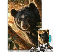 1000 Pieces Jigsaw Puzzles for Adults And Teens Fantasy Black Bear Puzzles for Teenagers,is Ideal As Gifts for The Whole Family for Age 14 75x50cm