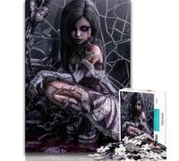 1000 Pieces Jigsaw Puzzles for Adults And Teens Fantasy Dark Girl,Challenging To Complete But Fun And Humorous Unique Birthday And Gifts (38x26cm)