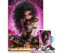 1000 Pieces Jigsaw Puzzles for Adults And Teens Fantasy Dark Girl Puzzles for Adults,Unique Birthday And Gifts for And Age 14 Years Up (size 75x50cm)