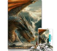1000 Pieces Jigsaw Puzzles for Adults And Teens Fantasy Flying Dragon 1000 Piece Jigsaw,for Educational Game Challenge Toy Deal As Gifts for The Whole Family 26x38cm