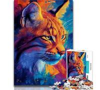 1000 Pieces Jigsaw Puzzles for Adults And Teens Fantasy Lynx Puzzles for Adults,learning Educational for Is Ideal As A Gift for The Whole Family (size 38x26cm)
