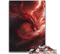 1000 Pieces Jigsaw Puzzles for Adults And Teens Fantasy Red Dragon Puzzles for Teenagers,is Ideal As Gifts for The Whole Family for Age 14 (75x50cm)