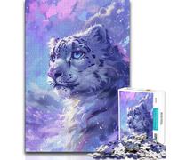 1000 Pieces Jigsaw Puzzles for Adults And Teens Fantasy Snow Leopard,Learning Educational Toys Family Games Suitable for Desktop Decoration 38x26cm