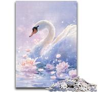 1000 Pieces Jigsaw Puzzles for Adults And Teens Fantasy White Swan 1000 Pieces for Adults,Stress Reliever Staycation Kill Time Wishlist with Santa Claus (75x50cm)