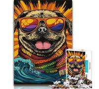 1000 Pieces Jigsaw Puzzles for Adults And Teens Fashion Pug,Learning Educational Toys Family Games Enhance Love between Couples (38x26cm)