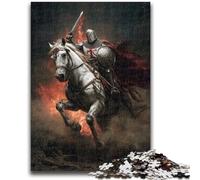 1000 Pieces Jigsaw Puzzles for Adults And Teens Fighting Knight 1000 Pieces for Adults,Stress Reliever Staycation Kill Time Wishlist with Santa Claus (75x50cm)
