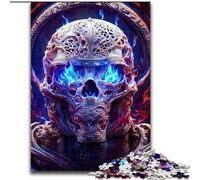 1000 Pieces Jigsaw Puzzles for Adults And Teens Fire Skull, Help The Brain Exercise Addictive Toys to Cultivate Patience Perfect Decoration (Size 26x38cm)
