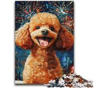 1000 Pieces Jigsaw Puzzles for Adults And Teens Fireworks Poodle Jigsaw,Artistic Wall Decor & Birthday Gift Idea for Friends, Home Office (75x50cm)