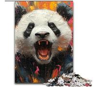 1000 Pieces Jigsaw Puzzles for Adults And Teens Flame Panda, for And from 14 Years And over Educational Learning Toys Family Games Birthday Present (Size 26x38cm)