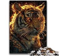1000 Pieces Jigsaw Puzzles for Adults And Teens Flame Tiger Puzzles for Adults,Birthday Present, Gifts, Wall Art for Ages 14+ (75x50cm)