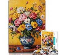 1000 Pieces Jigsaw Puzzles for Adults And Teens Flowers in A Vase,Help The Brain Exercise Addictive Toys to Cultivate Patience Enhance Memory (75x50cm)